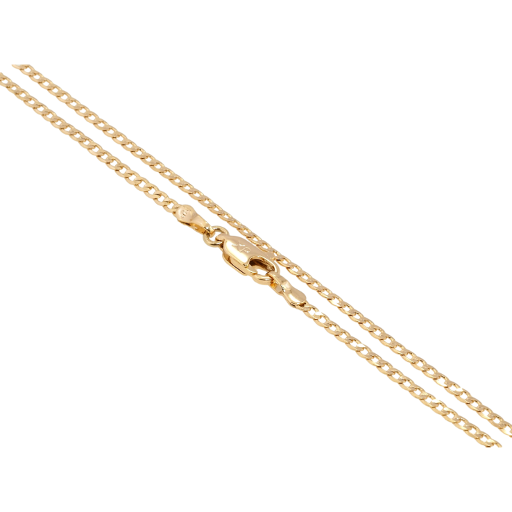 Цепочка Xuping Позолота 18K Плетение Панцирное длина 50см х 2мм фото №3
