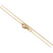 Ланцюжок Xuping Позолота 18K Плетіння Ювелірний шнур 4-х гранний довжина 60см х 1мм фото №2 Ланцюжок Xuping Позолота 18K Плетіння Ювелірний шнур 4-х гранний довжина 60см х 1мм фото №2