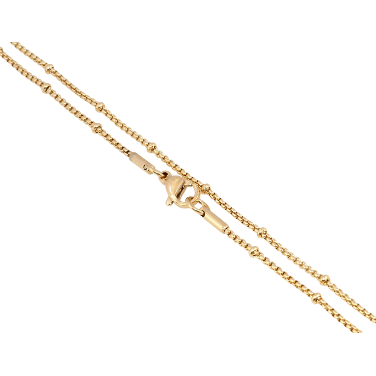 Цепочка Xuping ТТМ Stainless Steel цвет 18K Плетение Венецианское с бусинами длина 45см х 1.5мм фото №14
