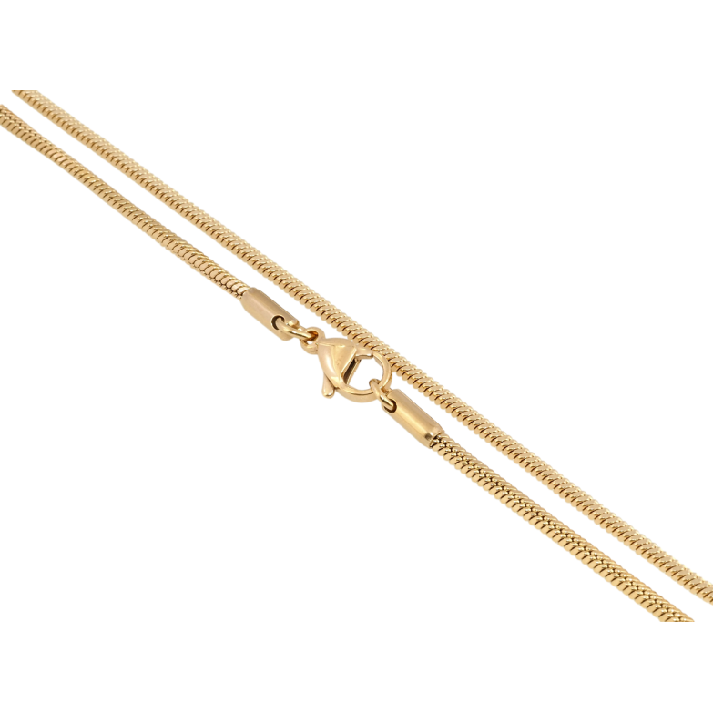 Ланцюжок Xuping ТТМ Stainless Steel колір 18K Плетіння Ювелірний шнур 4-х гранний довжина 45см х 2мм фото №12 Ланцюжок Xuping ТТМ Stainless Steel колір 18K Плетіння Ювелірний шнур 4-х гранний довжина 45см х 2мм фото №12
