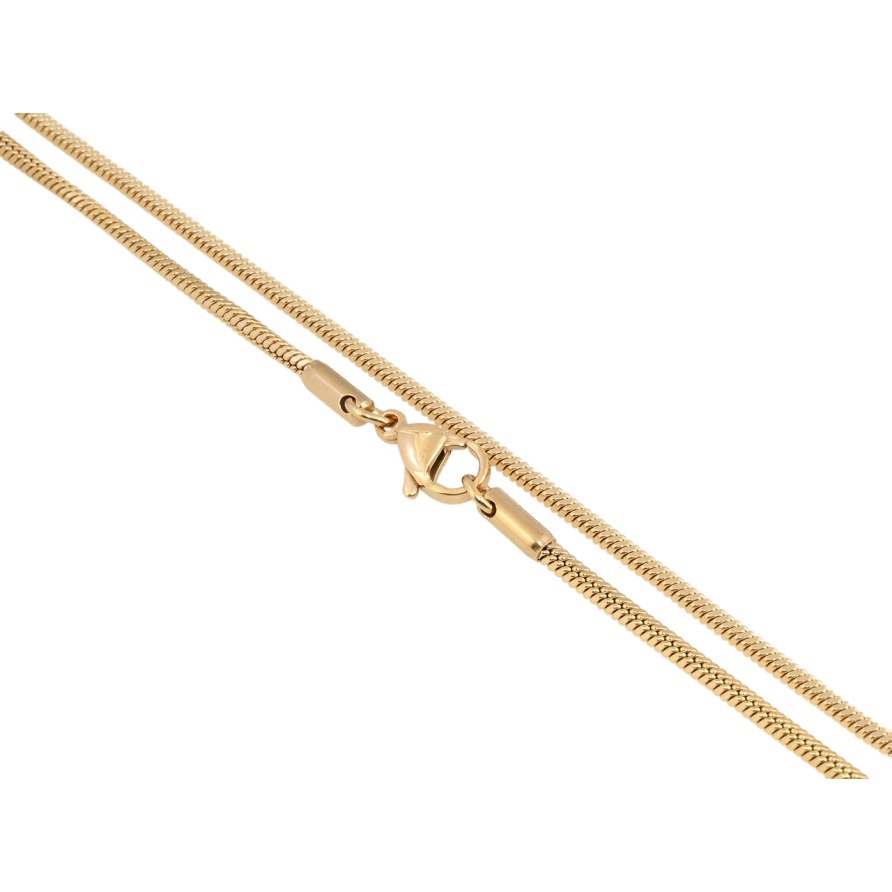 Ланцюжок Xuping ТТМ Stainless Steel колір 18K Плетіння Ювелірний шнур 4-х гранний довжина 45см х 2мм фото №1 Ланцюжок Xuping ТТМ Stainless Steel колір 18K Плетіння Ювелірний шнур 4-х гранний довжина 45см х 2мм фото №1