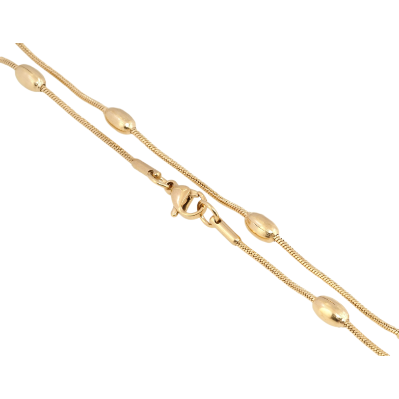 Ланцюжок Xuping ТТМ Stainless Steel колір 18K Плетіння Ювелірний шнур з намистинами довжина 45см х 1.5мм фото №1 Ланцюжок Xuping ТТМ Stainless Steel колір 18K Плетіння Ювелірний шнур з намистинами довжина 45см х 1.5мм фото №1