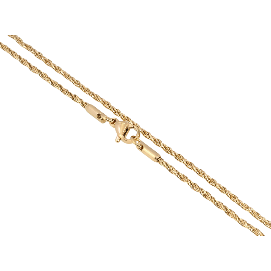 Цепочка Xuping ТТМ Stainless Steel цвет 18K Плетение Веревка длина 46см х 2мм фото №1 Цепочка Xuping ТТМ Stainless Steel цвет 18K Плетение Веревка длина 46см х 2мм фото №1