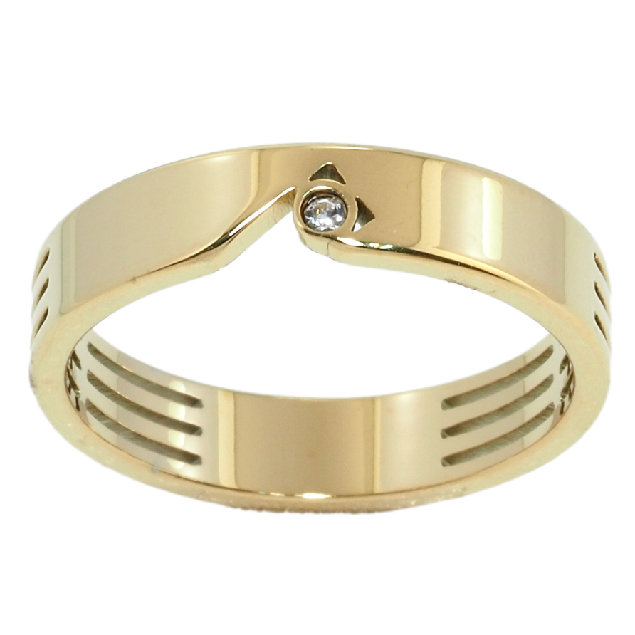 Кольцо Xuping TTM Stainless Steel Цвет 14К  Минимализм фото №1
