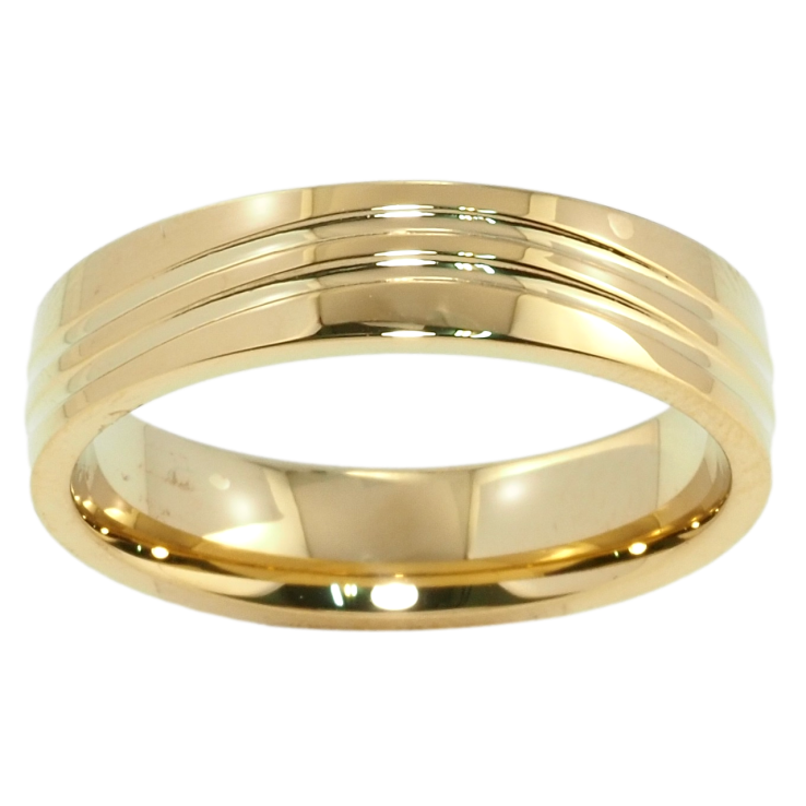 Каблучка Xuping TTM Stainless Steel Колір 14К Обручка з візерунком, шир. 5мм фото №6 Каблучка Xuping TTM Stainless Steel Колір 14К Обручка з візерунком, шир. 5мм фото №6