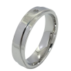 Кольцо Xuping TTM Stainless Steel Цвет Родий Обручальное с узором, шир. 5мм фото №2