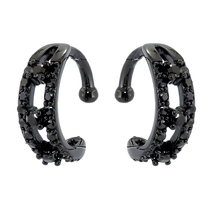 Серьги Xuping Позолота Black (черное золото) каффы Инкрустация черным цирконием фото №16 Серьги Xuping Позолота Black (черное золото) каффы Инкрустация черным цирконием фото №16