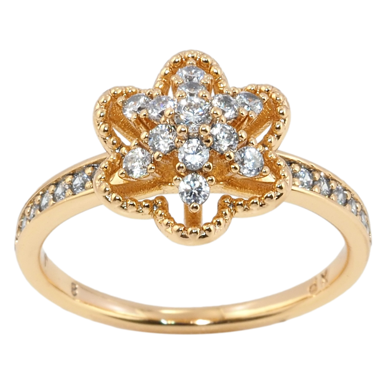 Каблучка Xuping Позолота 18K Декоративна квіточка фото №3