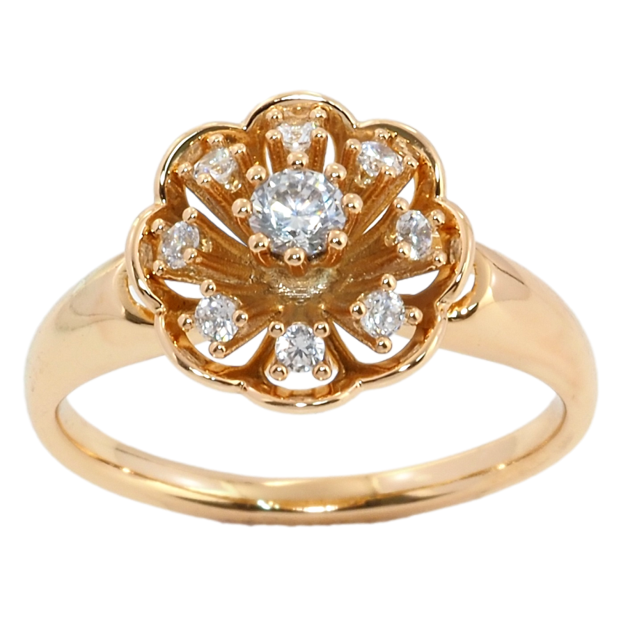 Кольцо Xuping Позолота 18K Цветочек фото №1 Кольцо Xuping Позолота 18K Цветочек фото №1