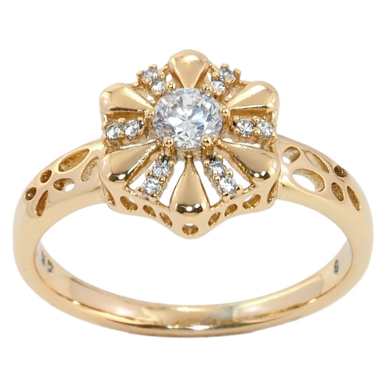 Каблучка Xuping Позолота 18K Декоративна квітка фото №19 Каблучка Xuping Позолота 18K Декоративна квітка фото №19