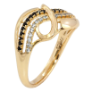 Кольцо Xuping Позолота 18K Декоративный орнамент с черно-белым цирконием фото №2 Кольцо Xuping Позолота 18K Декоративный орнамент с черно-белым цирконием фото №2
