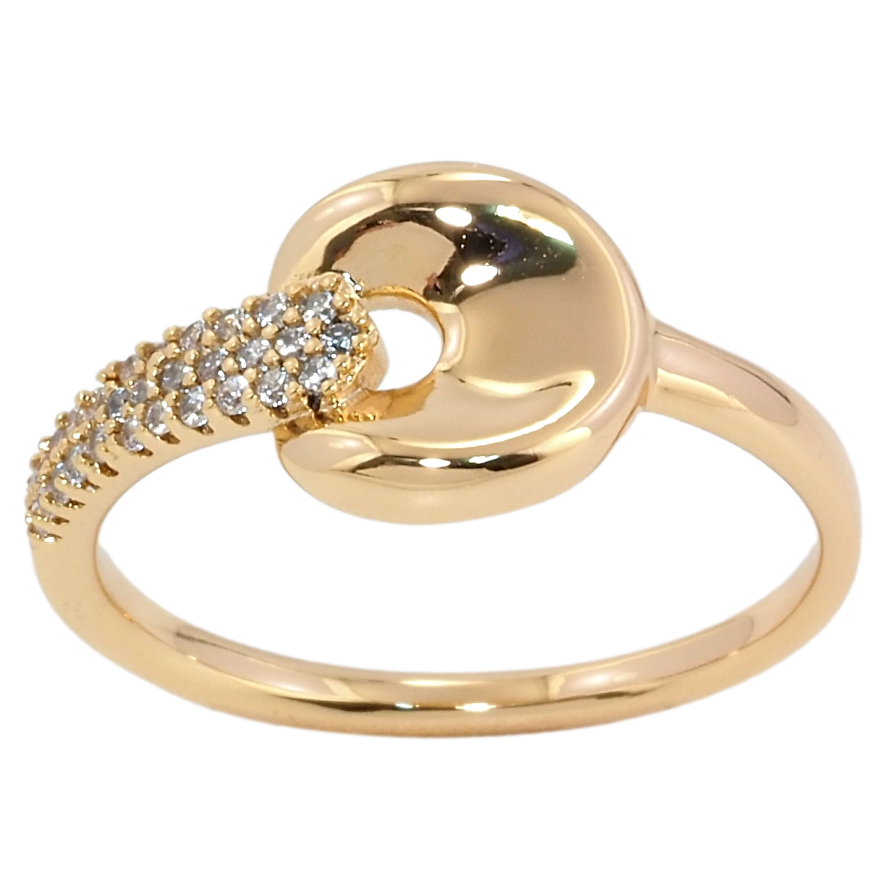 Каблучка Xuping Позолота 18K Декоративний орнамент із цирконієм фото №1 Каблучка Xuping Позолота 18K Декоративний орнамент із цирконієм фото №1