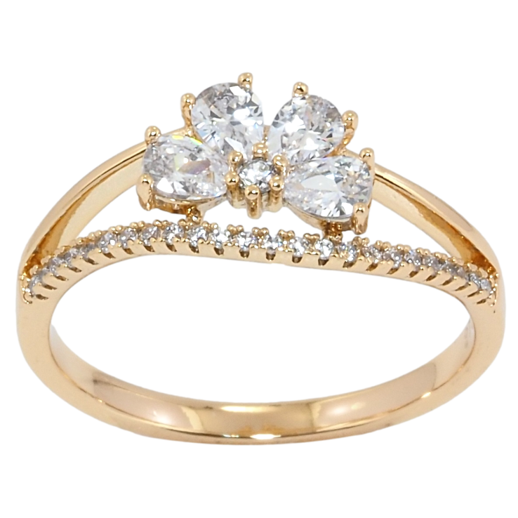 Кольцо Xuping Позолота 18K Кристальный цветок с дорожкой циркония фото №20 Кольцо Xuping Позолота 18K Кристальный цветок с дорожкой циркония фото №20