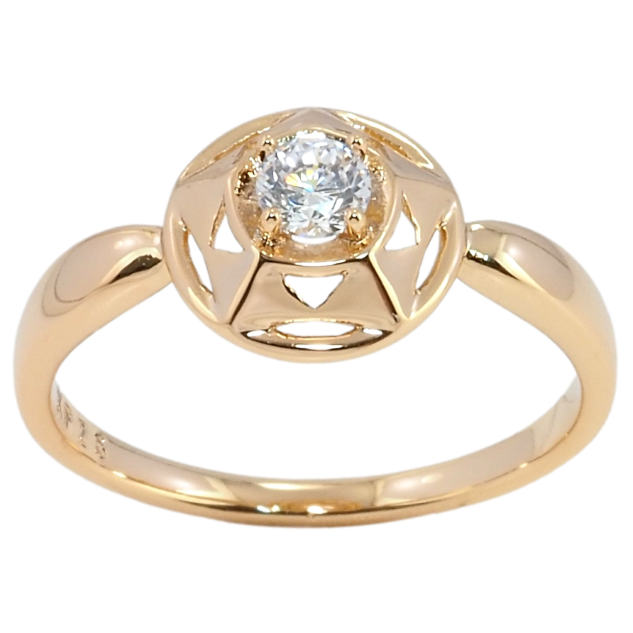 Кольцо Xuping Позолота 18K Звезда с кристаллом фото №1 Кольцо Xuping Позолота 18K Звезда с кристаллом фото №1