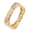 Кольцо Xuping Позолота 18K Квадратное с узором фото №2 Кольцо Xuping Позолота 18K Квадратное с узором фото №2
