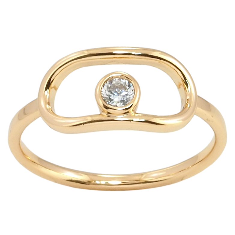 Каблучка Xuping Позолота 18K Овал із кристалом фото №2 Каблучка Xuping Позолота 18K Овал із кристалом фото №2