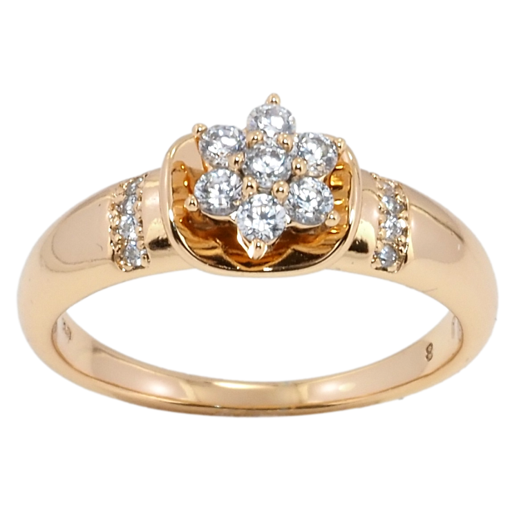 Кольцо Xuping Позолота 18K Кристальный цветок фото №11 Кольцо Xuping Позолота 18K Кристальный цветок фото №11