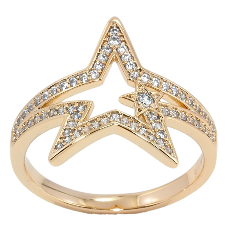 Каблучка Xuping Позолота 18K Зірка з інкрустацією цирконієм фото №10 Каблучка Xuping Позолота 18K Зірка з інкрустацією цирконієм фото №10