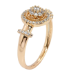 Кольцо Xuping Позолота 18K Узор с кристальным цветочком фото №2