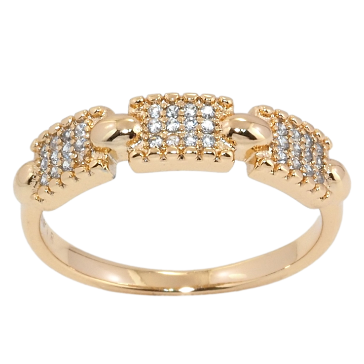 Кольцо Xuping Позолота 18K Инкрустация цирконием фото №9