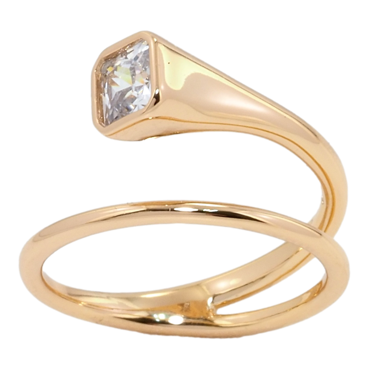 Каблучка Xuping Позолота 18K Пружинка з фіанітом фото №20 Каблучка Xuping Позолота 18K Пружинка з фіанітом фото №20