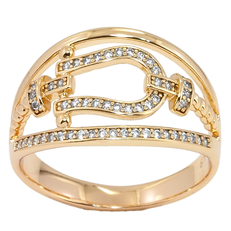 Каблучка Xuping Позолота 18K Декоративний орнамент із цирконієм фото №1 Каблучка Xuping Позолота 18K Декоративний орнамент із цирконієм фото №1
