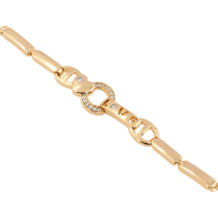 Браслет Xuping Позолота 18K Love довжина 19.5см х 3мм фото №16