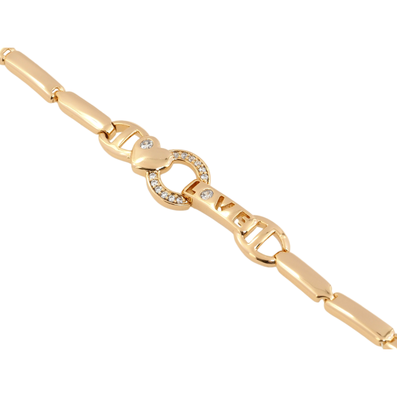 Браслет Xuping Позолота 18K Love довжина 19.5см х 3мм фото №5 Браслет Xuping Позолота 18K Love довжина 19.5см х 3мм фото №5