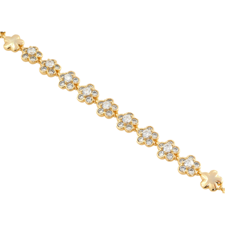 Браслет Xuping Позолота 18K Квіточки довжина з дод. замком 17,19см х 8мм фото №11