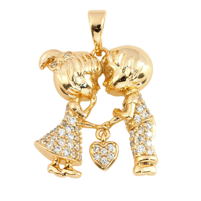 Кулон Xuping Позолота 18K Поцелуй для цепочки до 5мм фото №8