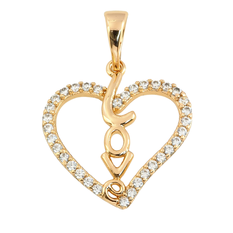 Кулон Xuping Позолота 18K Серце з цирконієм Love для ланцюжка до 5мм фото №9 Кулон Xuping Позолота 18K Серце з цирконієм Love для ланцюжка до 5мм фото №9