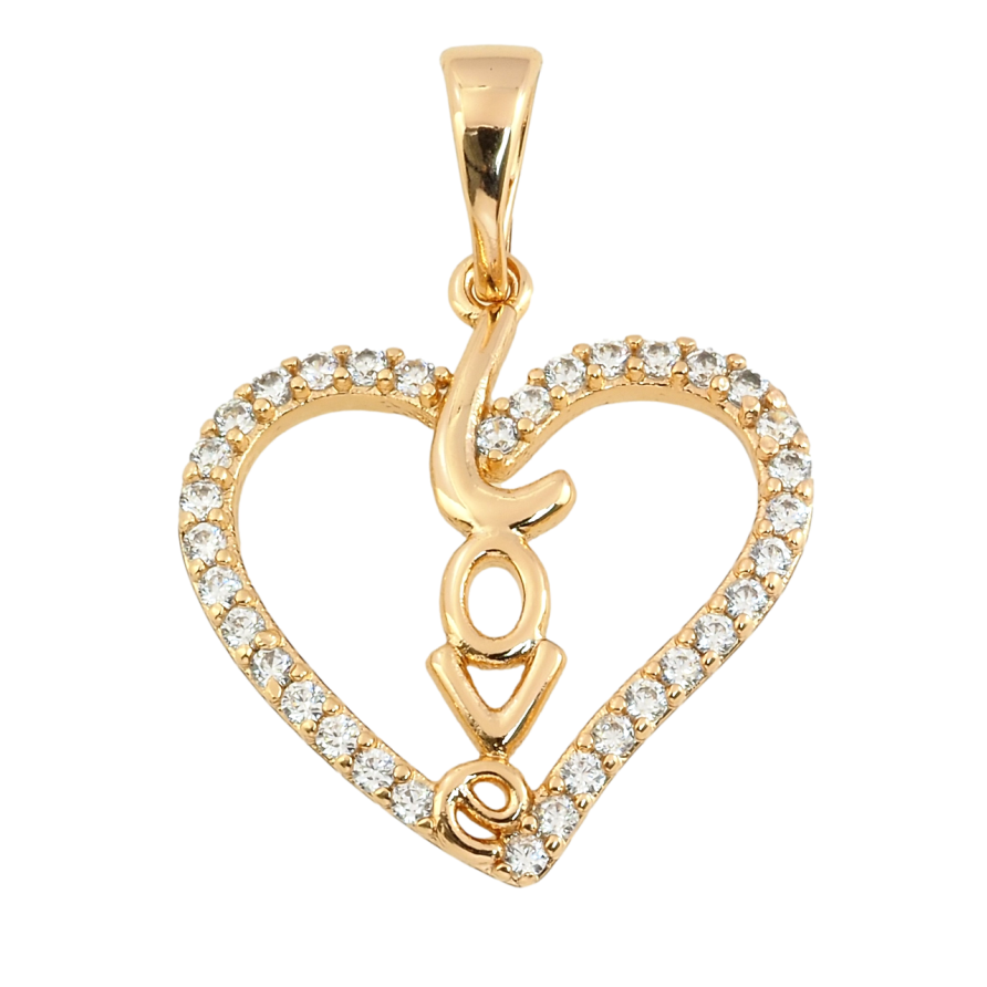 Кулон Xuping Позолота 18K Серце з цирконієм Love для ланцюжка до 5мм фото №1 Кулон Xuping Позолота 18K Серце з цирконієм Love для ланцюжка до 5мм фото №1