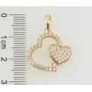 Кулон Xuping Позолота 18K Сердечки с цирконием для цепочки до 5мм фото №2 Кулон Xuping Позолота 18K Сердечки с цирконием для цепочки до 5мм фото №2