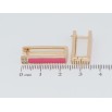 Серьги Xuping Позолота 18K английский замок Прокраска розовой эмалью с инкрустацией цирконием фото №2 Серьги Xuping Позолота 18K английский замок Прокраска розовой эмалью с инкрустацией цирконием фото №2