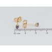 Серьги Xuping Позолота 18K пусеты Сиреневые кристальные сердечки фото №2 Серьги Xuping Позолота 18K пусеты Сиреневые кристальные сердечки фото №2