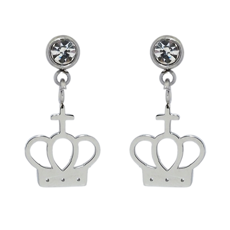 Сережки Xuping TTM Stainless Steel колір Родій пусети Корона фото №13 Сережки Xuping TTM Stainless Steel колір Родій пусети Корона фото №13