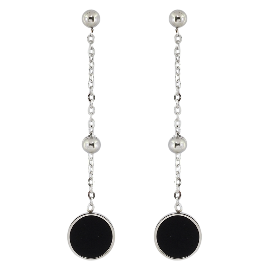 Серьги Xuping TTM Stainless Steel цвет Родий пусеты Круглые подвески фото №1 Серьги Xuping TTM Stainless Steel цвет Родий пусеты Круглые подвески фото №1