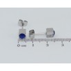 Серьги Xuping TTM Stainless Steel цвет Родий пусеты Кубики с синими фианитами 5х5мм фото №2 Серьги Xuping TTM Stainless Steel цвет Родий пусеты Кубики с синими фианитами 5х5мм фото №2