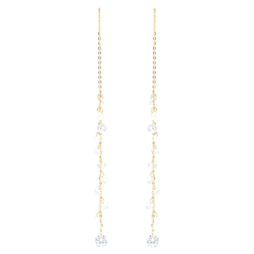 Серьги Xuping TTM Stainless Steel цвет 14K пусеты Подвески кристаллы на цепочке фото №1 Серьги Xuping TTM Stainless Steel цвет 14K пусеты Подвески кристаллы на цепочке фото №1