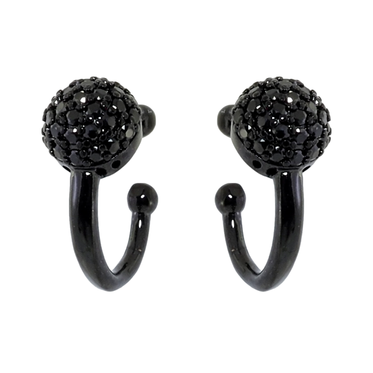 Серьги Xuping Позолота Black (черное золото) каффы Инкрустация черным цирконием фото №24 Серьги Xuping Позолота Black (черное золото) каффы Инкрустация черным цирконием фото №24