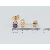 Серьги Xuping Позолота 18K пусеты Сиреневые фианиты в ободковой оправе ø 6мм фото №2 Серьги Xuping Позолота 18K пусеты Сиреневые фианиты в ободковой оправе ø 6мм фото №2
