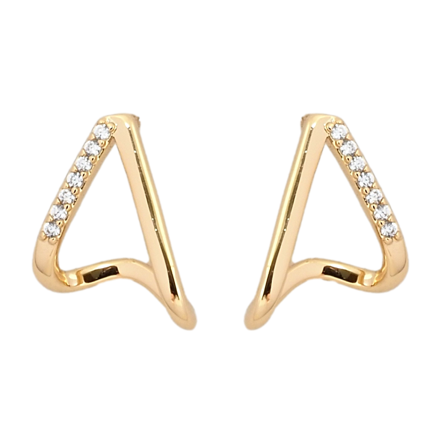 Серьги Xuping Позолота 18K пусеты Декоративные петельки фото №1 Серьги Xuping Позолота 18K пусеты Декоративные петельки фото №1