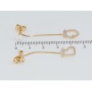 Серьги Xuping Позолота 18K пусеты Ассиметричные подвески варежка с валенком 2 в 1 фото №2