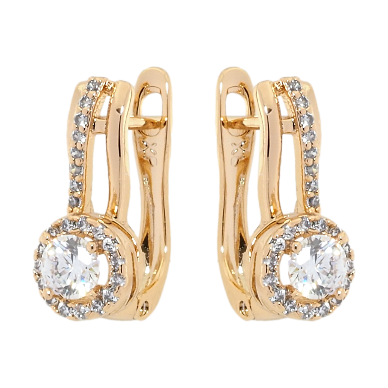 Серьги Xuping Позолота 18K английский замок Декоративный узор с цирконием фото №20 Серьги Xuping Позолота 18K английский замок Декоративный узор с цирконием фото №20
