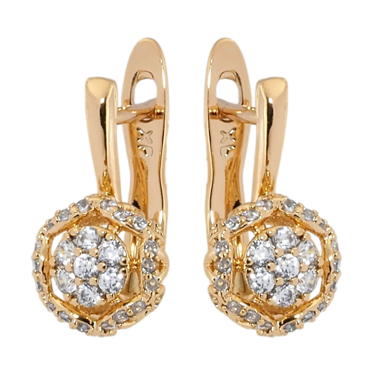 Серьги Xuping Позолота 18K английский замок Инкрустация цирконием фото №17