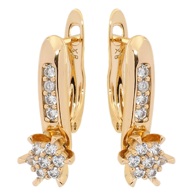 Серьги Xuping Позолота 18K английский замок Декоративный цветочки фото №18 Серьги Xuping Позолота 18K английский замок Декоративный цветочки фото №18