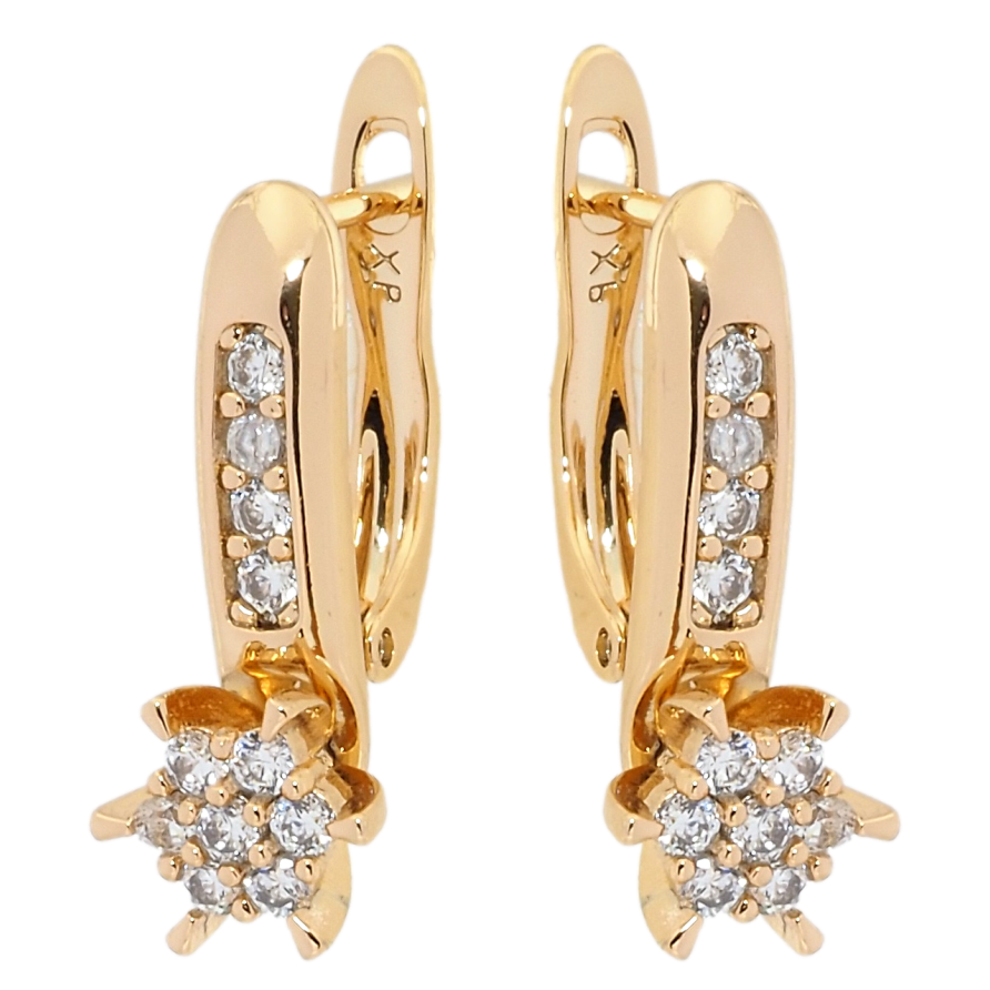 Серьги Xuping Позолота 18K английский замок Декоративный цветочки фото №1 Серьги Xuping Позолота 18K английский замок Декоративный цветочки фото №1