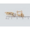 Серьги Xuping Позолота 18K английский замок Цветочки с цирконием фото №2