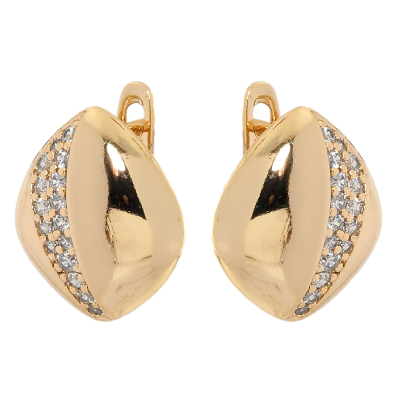 Сережки Xuping Позолота 18K англійський замок Інкрустація цирконієм фото №12 Сережки Xuping Позолота 18K англійський замок Інкрустація цирконієм фото №12
