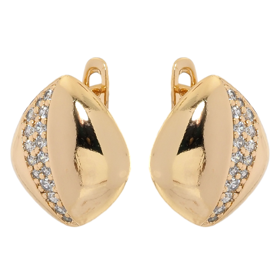 Серьги Xuping Позолота 18K английский замок Инкрустация цирконием фото №1 Серьги Xuping Позолота 18K английский замок Инкрустация цирконием фото №1